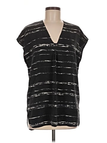 Vince. Short Sleeve Silk Top (view 1)