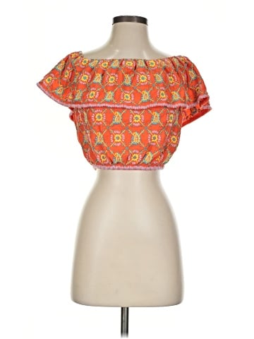 Topshop Short Sleeve Blouse (view 1)