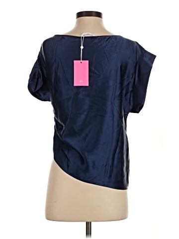 Amanda Uprichard Short Sleeve Silk Top (view 2)