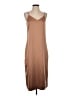 Achro 100% Polyester Solid Tan Casual Dress Size S - photo 1