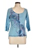 Apt. 9 Blue 3/4 Sleeve Top Size L - photo 1
