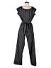 En Focus Studio 100% Polyester Stripes Black Jumpsuit Size 8 - photo 1