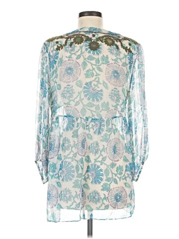 Calypso St. Barth 3/4 Sleeve Silk Top (view 2)