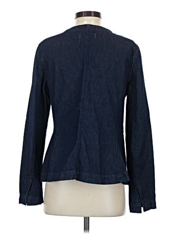 Madewell Denim Collarless Jacket in Rinse Wash (view 2)