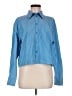 Athleta 100% Polyester Stripes Blue Long Sleeve Blouse Size M - photo 1