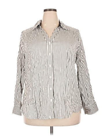 Lane Bryant 3/4 Sleeve Button-Down Shirt (view 1)