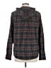 L.L.Bean 100% Cotton Plaid Gray Poncho Size M - photo 2