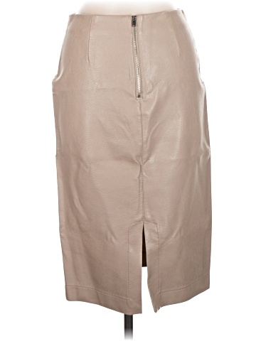 Zara Basic Faux Leather Skirt (view 2)