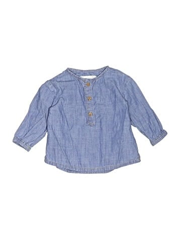 Zara 3/4 Sleeve Button-Down Shirt (view 1)