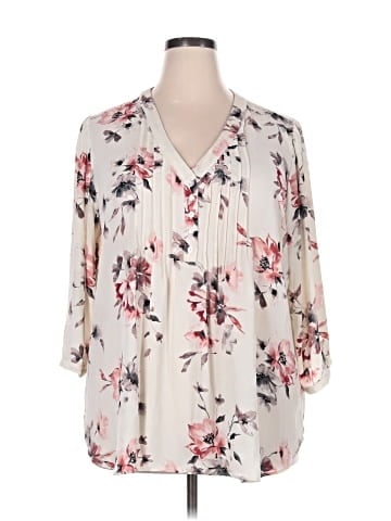 Rose + Olive 3/4 Sleeve Blouse (view 1)