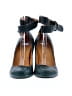 Jeffrey Campbell 100% Leather Color Block Teal Heels Size 6 - photo 2