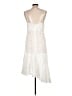 Pol 100% Polyester Ivory Cocktail Dress Size L - photo 2