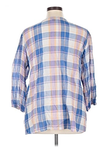 a.n.a. A New Approach 3/4 Sleeve Button-Down Shirt (view 2)