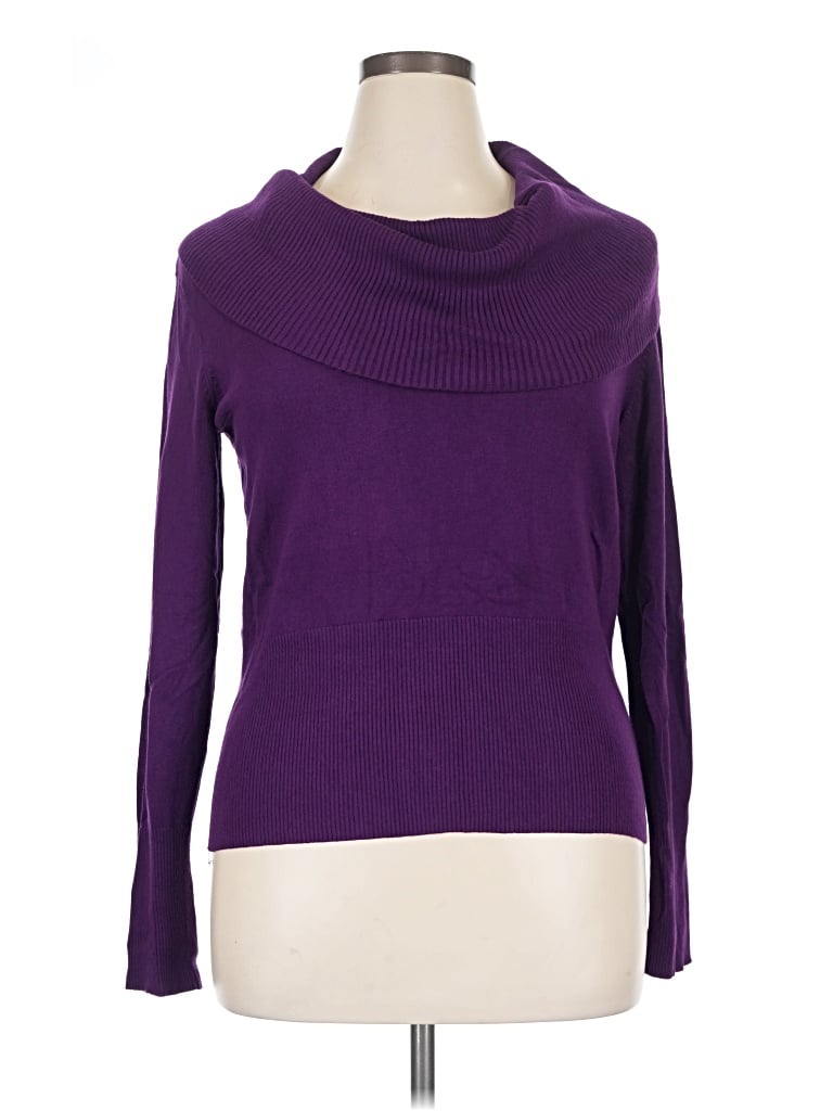 Pre-owned Apt. 9 Turtleneck Sweater In Purple