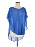 Chico's 100% Polyester Blue Short Sleeve Blouse One size - photo 1