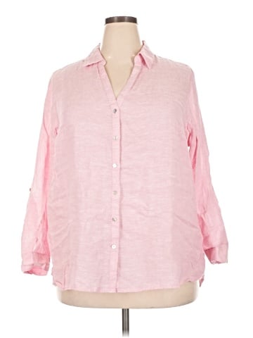 Sigrid Olsen 3/4 Sleeve Button-Down Shirt (view 1)