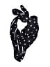 Unbranded Polka Dots Black Scarf One size - photo 1