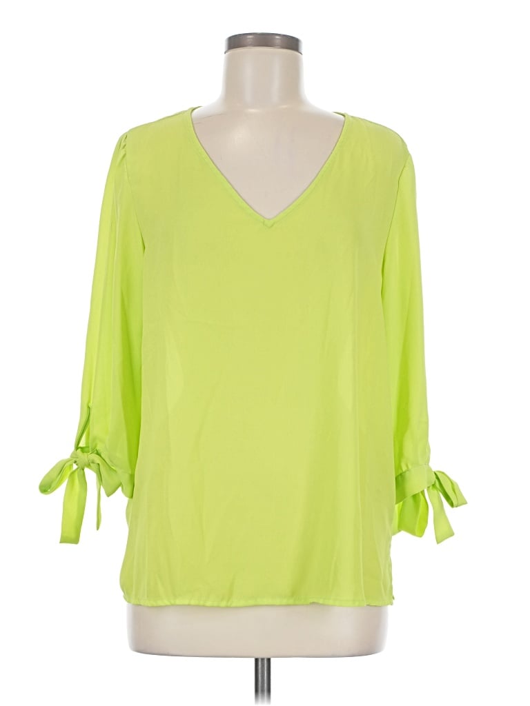 Pre-owned Chaus 3/4 Sleeve Blouse In Green