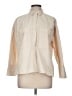 Everlane 100% Organic Cotton Color Block Tan Ivory Long Sleeve Button-Down Shirt Size M - photo 1