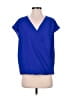 Gibson Blue Short Sleeve Blouse Size S - photo 1