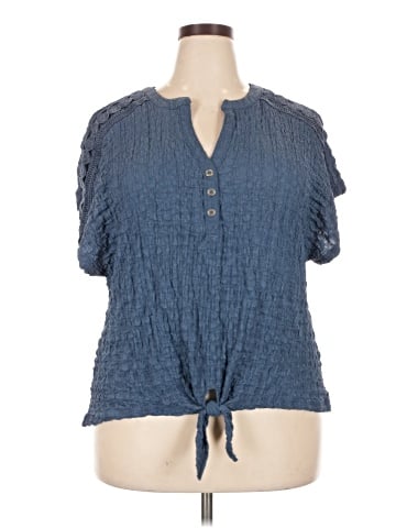 Cable & Gauge Short Sleeve Blouse (view 1)