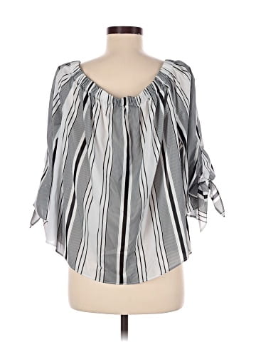 Joan Vass 3/4 Sleeve Blouse (view 2)