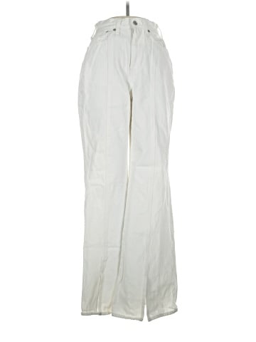Madewell Baggy Flare Jeans in Tile White: Front-Slit Edition (view 1)