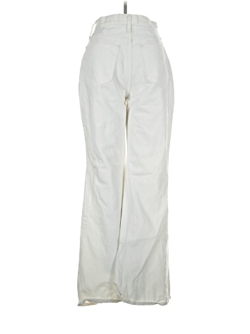 Madewell Baggy Flare Jeans in Tile White: Front-Slit Edition (view 2)