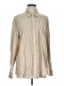 Gap Stripes Tan Long Sleeve Button-Down Shirt Size L - photo 1
