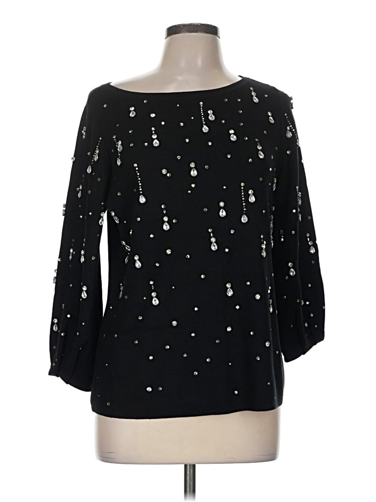 Chico's Pullover Sweater In Black
