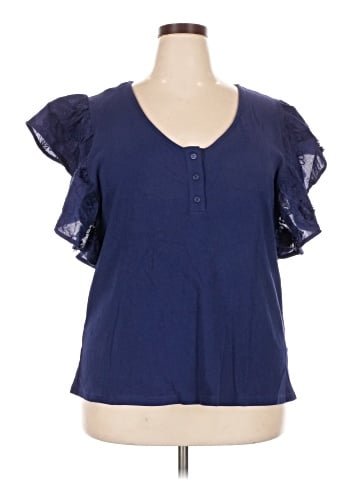 Philosophy Republic Clothing Short Sleeve Blouse (view 1)