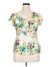 Sunny Leigh 100% Polyester White Short Sleeve Blouse Size XL - photo 1