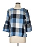 Van Heusen Blue 3/4 Sleeve Blouse Size L - photo 1