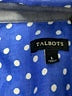 Talbots 100% Linen Polka Dots Blue Long Sleeve Button-Down Shirt Size L - photo 7