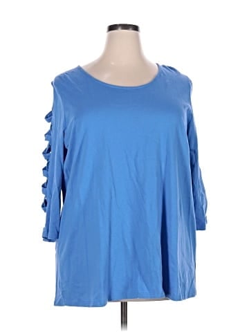 Roaman's 3/4 Sleeve Top (view 1)