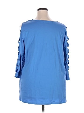 Roaman's 3/4 Sleeve Top (view 2)