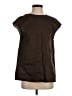 Dissh 100% Linen Brown Short Sleeve Blouse Size 4 - photo 1