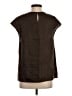 Dissh 100% Linen Brown Short Sleeve Blouse Size 4 - photo 2