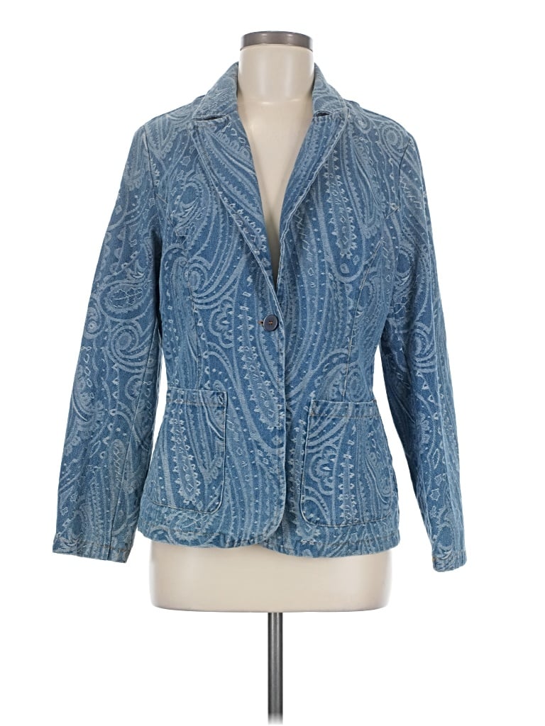 Pre-owned Solitaire Blazer Jacket In Blue
