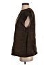 Dissh 100% Linen Brown Short Sleeve Blouse Size 4 - photo 5