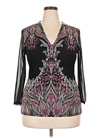 INC International Concepts 3/4 Sleeve Blouse (view 1)