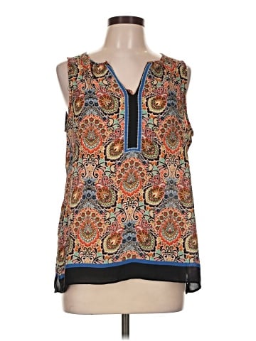 Rose + Olive Sleeveless Blouse (view 1)