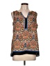 Rose + Olive 100% Polyester Blue Sleeveless Blouse Size L - photo 1