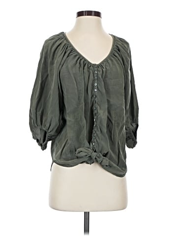 Fifteen Twenty 3/4 Sleeve Silk Top (view 1)