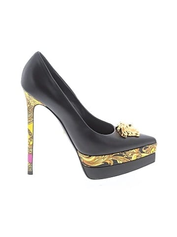 Versace Medusa Plaque Barocco-Print Platform Pumps Pumps (view 1)
