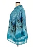 Fashion Bug 100% Polyester Paisley Blue 3/4 Sleeve Blouse Size 2X (estimated) - photo 5