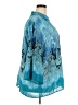 Fashion Bug 100% Polyester Paisley Blue 3/4 Sleeve Blouse Size 2X (estimated) - photo 4