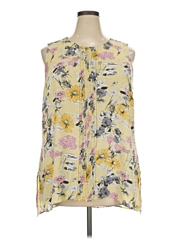 Rose + Olive Sleeveless Blouse (view 1)