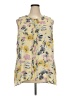 Rose + Olive 100% Polyester Yellow Sleeveless Blouse Size 2X - photo 1