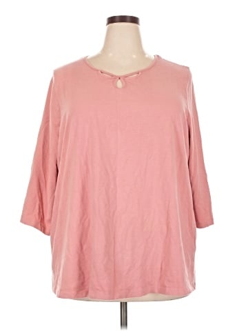 SUPREMA Essentials by Catherines 3/4 Sleeve T-Shirt (view 1)